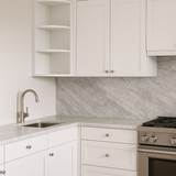 Bremen Cabinetry Shaker Wall End Open Shelf Cabinet, White, Ready to Assemble