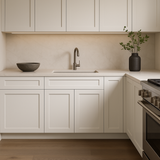 Plywell Shaker Sink Base Cabinet, Ready to Assemble, White, 27x34.5x24 in.