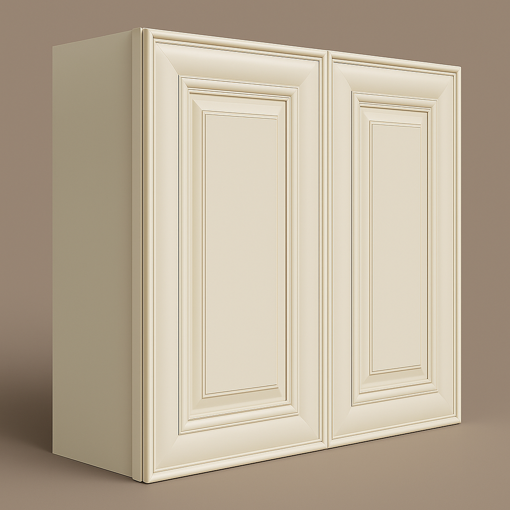 Plywell Antique White Double Door Wall Cabinet - 36x36x12 in.