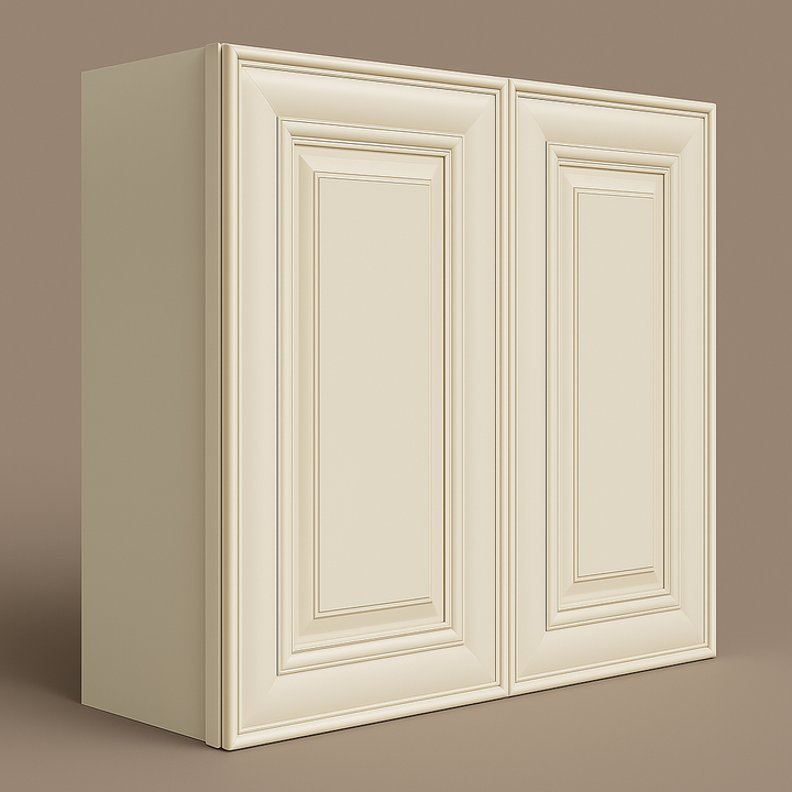 Plywell Antique White Double Door Wall Cabinet - 36x36x12 in.