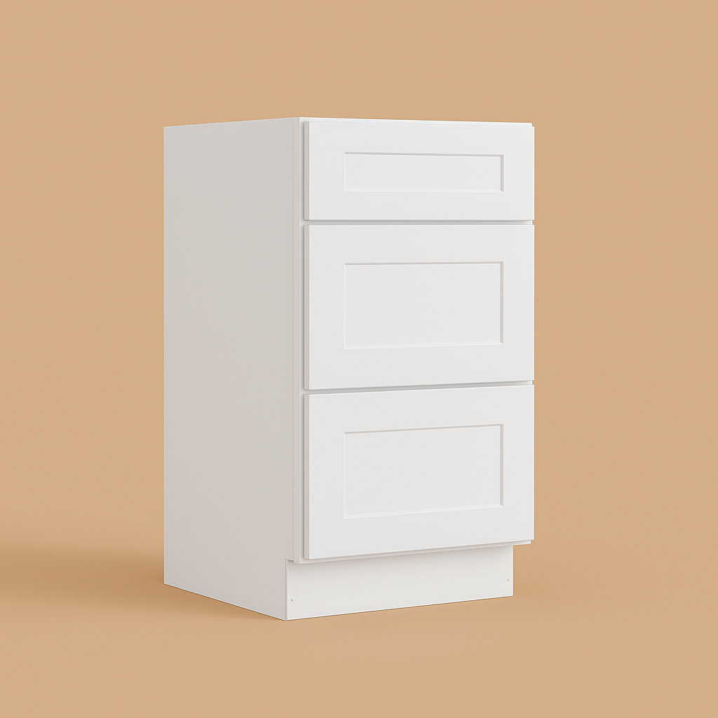 HOMLUX Ready-to-Assemble Drawer Base Kitchen Cabinet in Shaker White