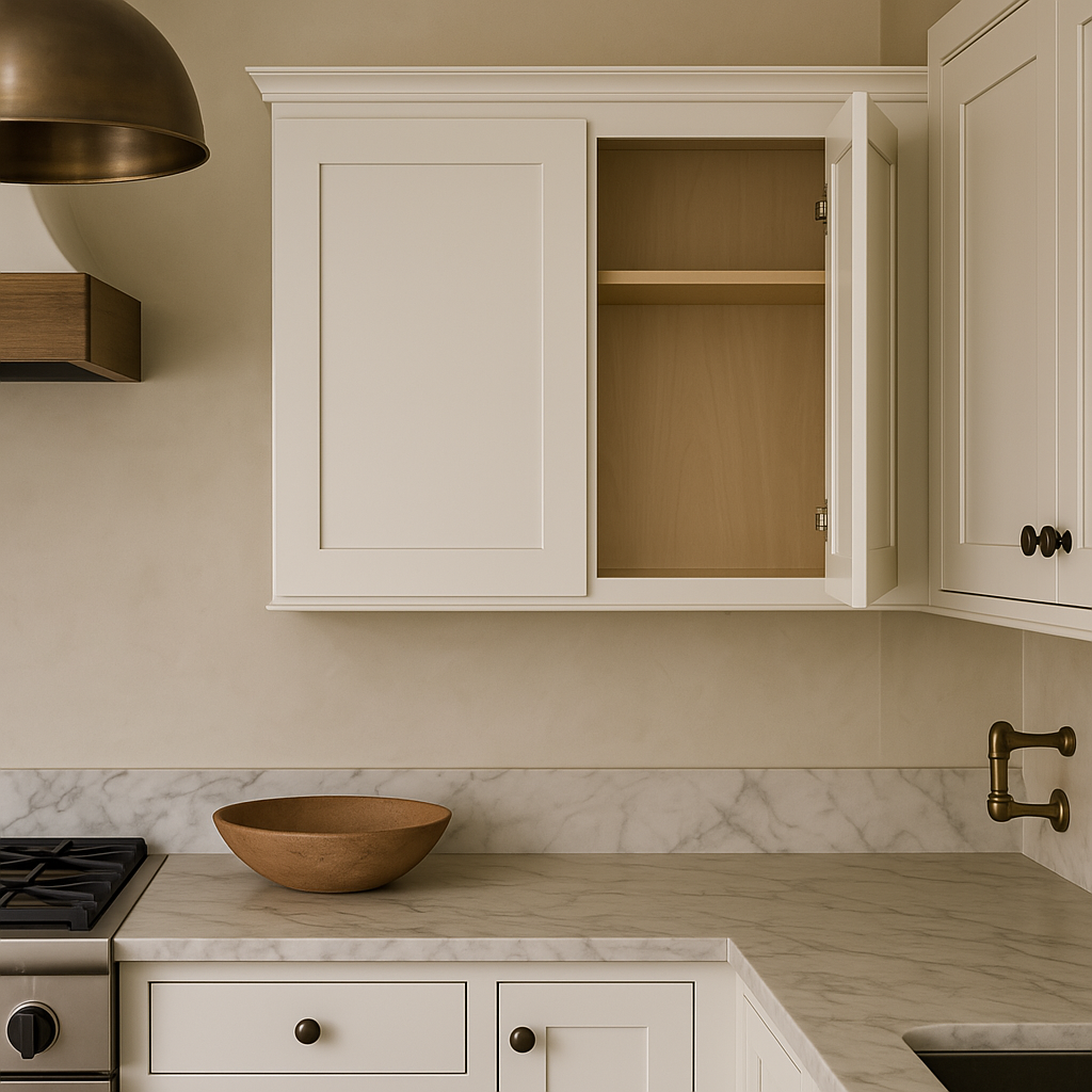 Bremen Cabinetry Shaker High Double Door Wall Cabinet, Ready to Assemble, White