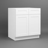 HOMLUX Ready to Assemble Drawer Base Kitchen Cabinet in Shaker White, 33 in. W x 24 in. D x 34.5 in. H