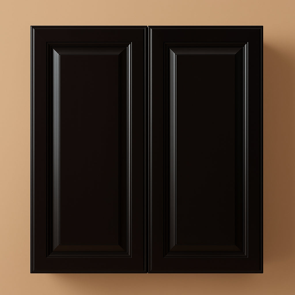 LIFEART CABINETRY Newport Ready to Assemble 36x36x12 in. Wall Cabinet with 2 Shelves in Dark Brown