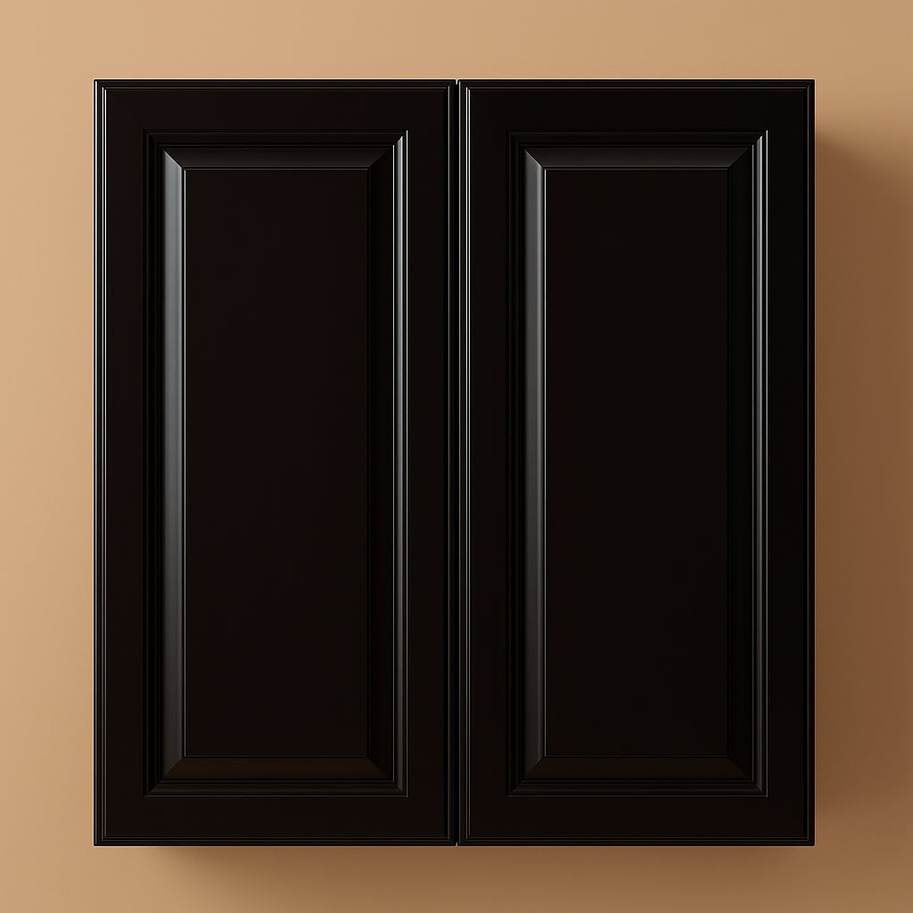 LIFEART CABINETRY Newport Ready to Assemble 36x36x12 in. Wall Cabinet with 2 Shelves in Dark Brown