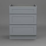 WOWOW Grey Painted Plywood Drawer Base Kitchen Cabinet with Soft Close