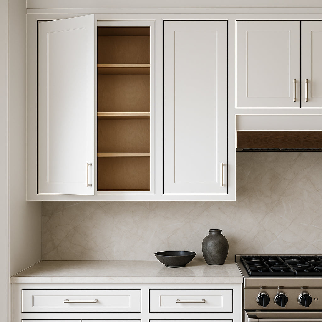PELHAM & WHITE Keyport Shaker Wall Kitchen Cabinet, 18 in. W x 12 in. D x 36 in. H, White