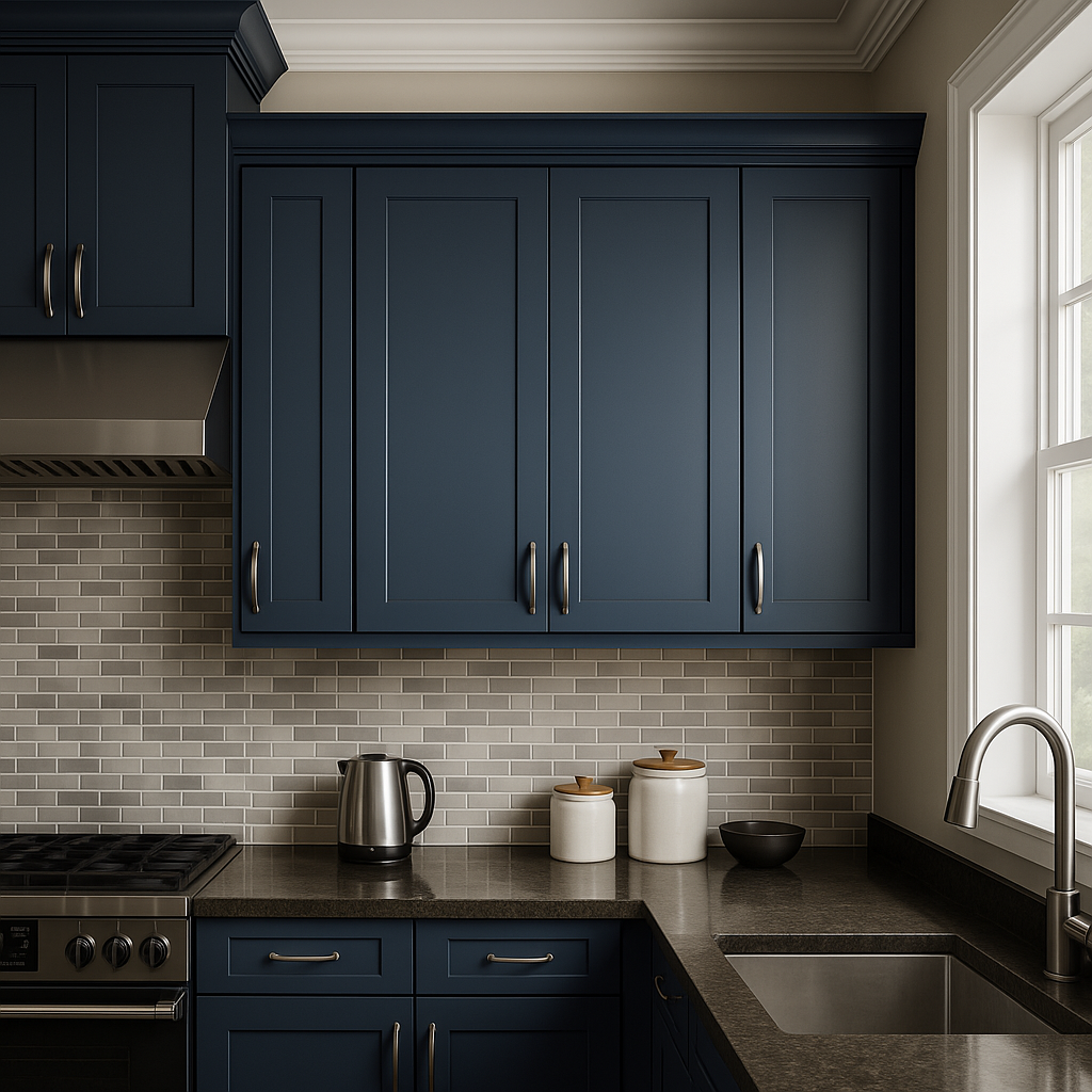 MILL'S PRIDE Valencia Blue Shaker Wall Kitchen Cabinet - 24" W x 12" D x 30" H