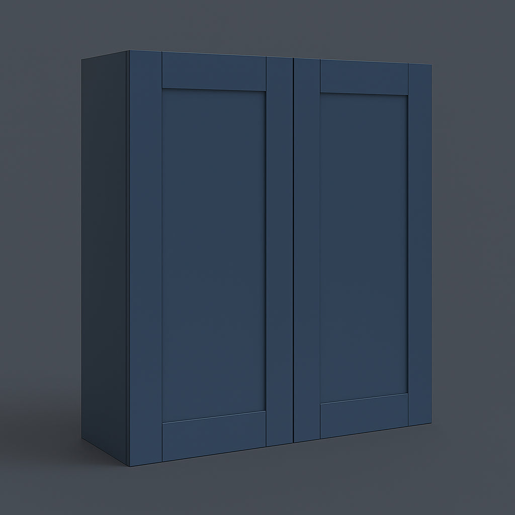 MILL'S PRIDE Valencia Blue Shaker Wall Kitchen Cabinet - 24" W x 12" D x 30" H