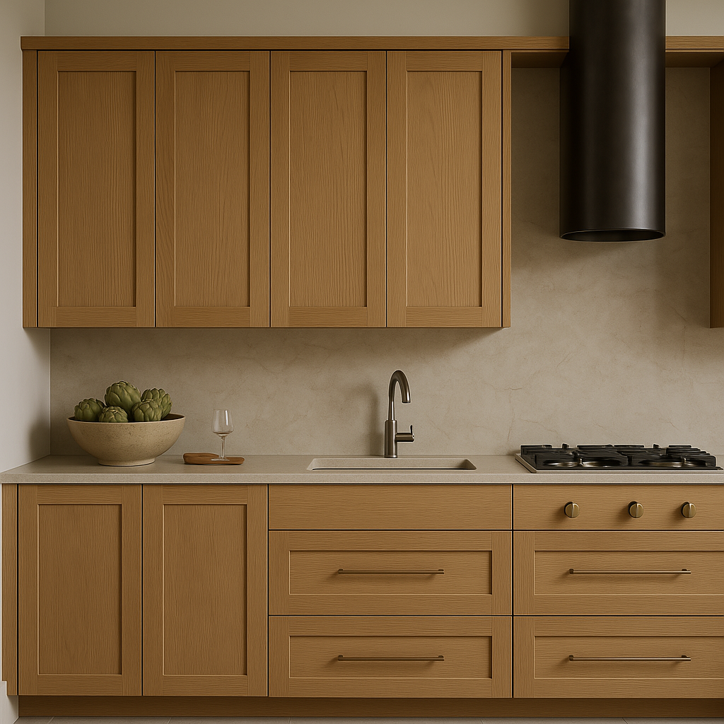 Hampton Bay Avondale Ready to Assemble Plywood Shaker Wall Kitchen Cabinet in White Oak