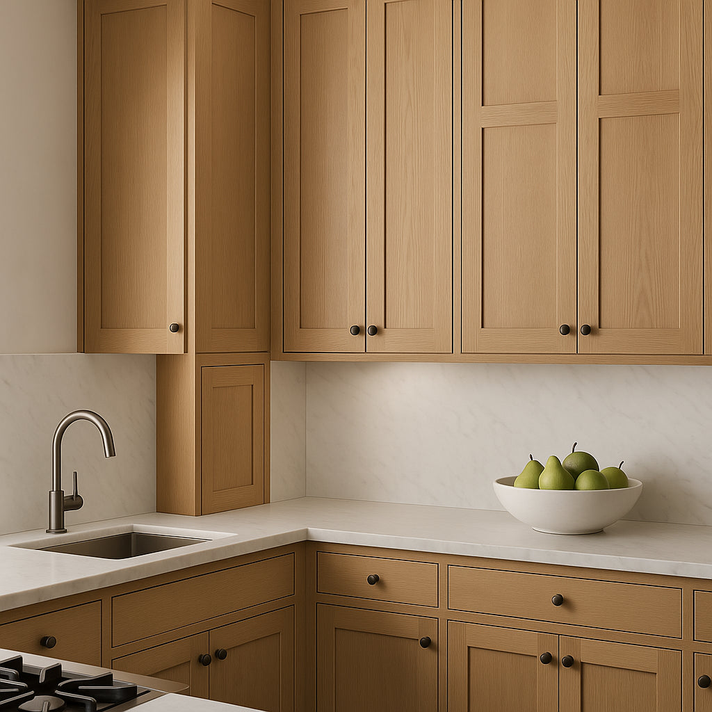 Hampton Bay Avondale Shaker Wall Kitchen Cabinet in White Oak - 12x12x36