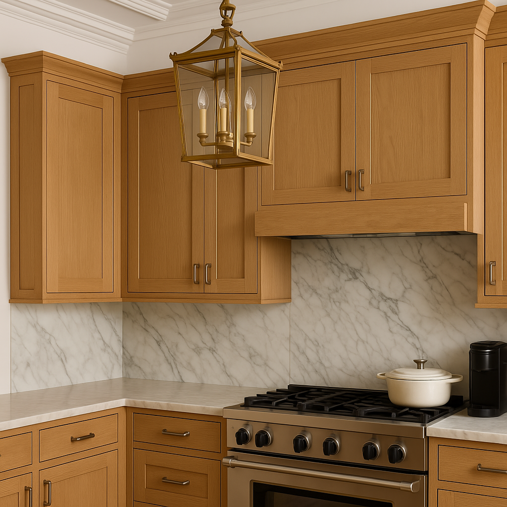 Hampton Bay Avondale Shaker Wall Kitchen Cabinet in White Oak - 21x12x36