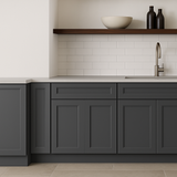 PELHAM & WHITE Keyport Shaker Charcoal Base Kitchen Cabinet - Tool-Free Assembly