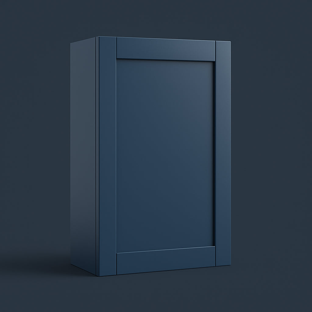 MILL'S PRIDE Valencia Blue Shaker Wall Kitchen Cabinet - 18" W x 12" D x 36" H