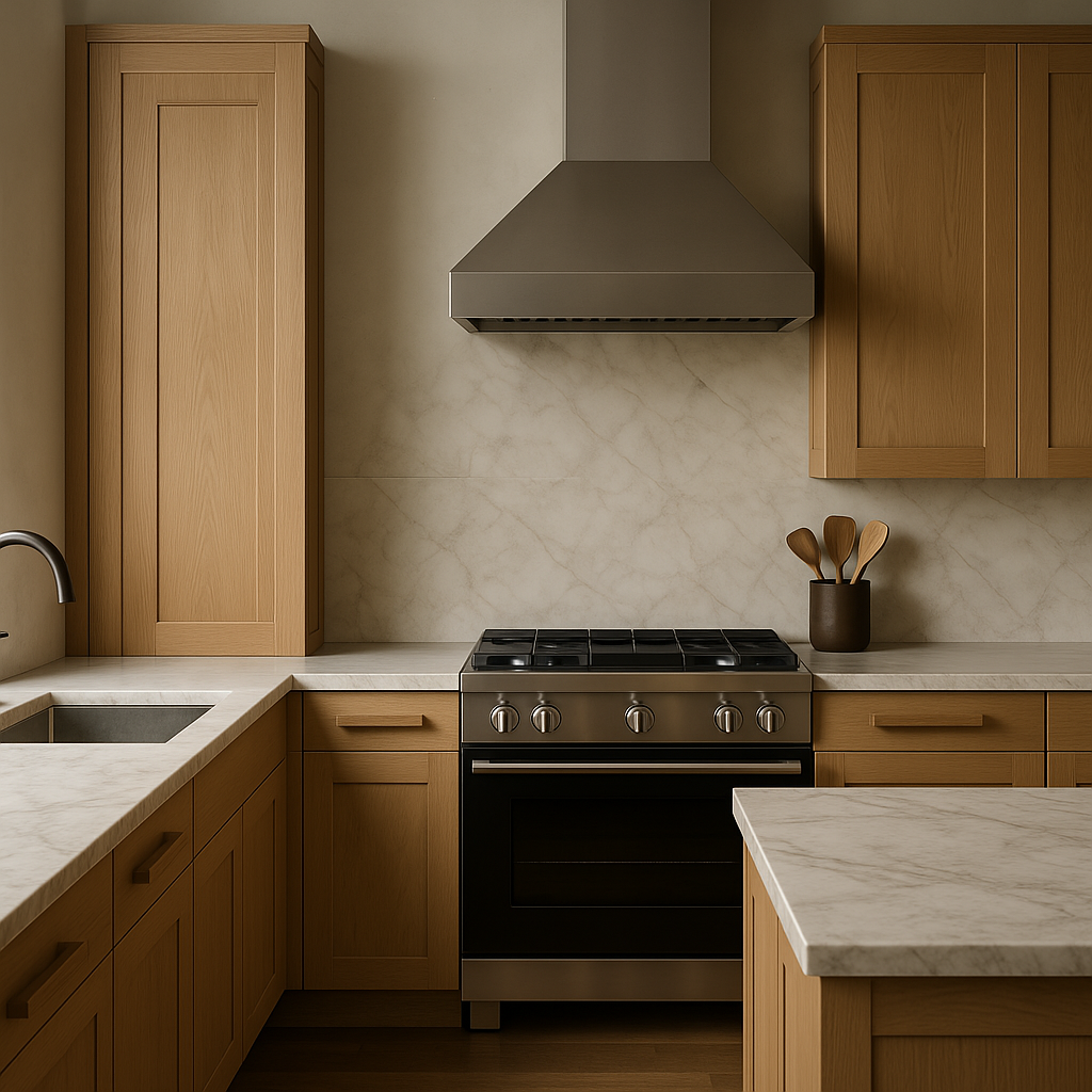 Hampton Bay Avondale Shaker Wall Kitchen Cabinet in White Oak - 12x12x42