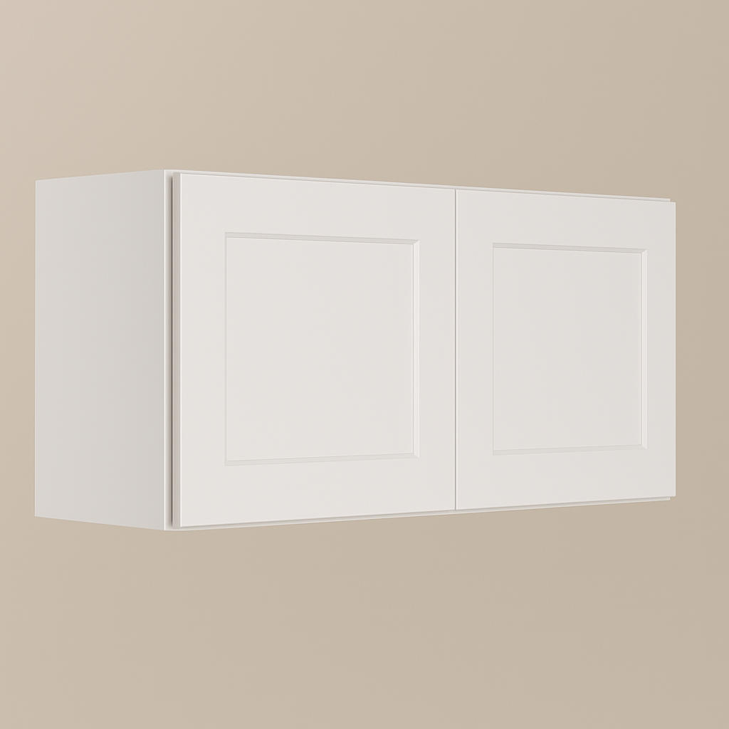 HOMEIBRO Shaker Dove Plywood Wall Bridge Cabinet - 30" W x 24" D x 15" H