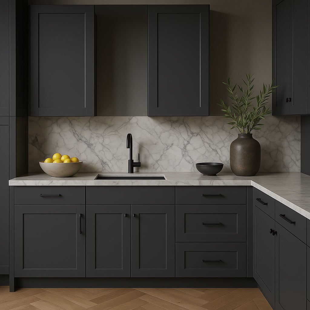 MILL'S PRIDE Richmond Venetian Onyx Plywood Shaker Wall Kitchen Cabinet, 18x12x30