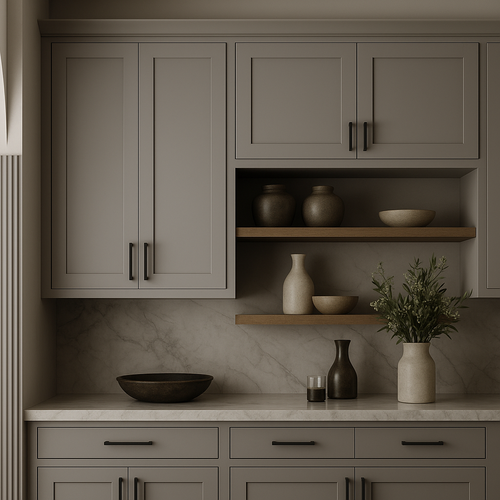 MILL'S PRIDE Richmond Vesuvius Gray Plywood Shaker Wall Kitchen Cabinet - 30x12x24