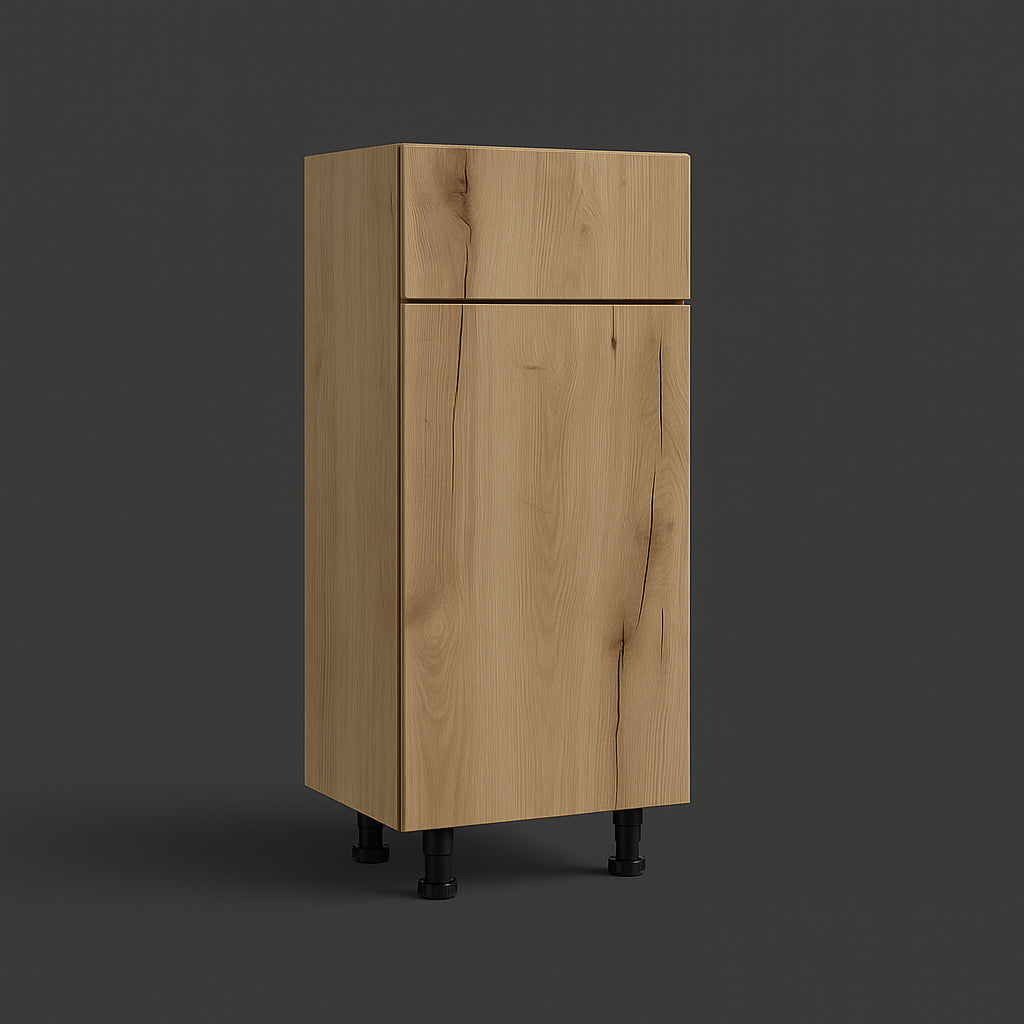 Cambridge Radiance Ready-to-Assemble Slab Base Kitchen Cabinet in Light Oak