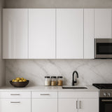 Cambridge Radiance White Gloss Slab Wall Kitchen Cabinet, 24x12x30 in.