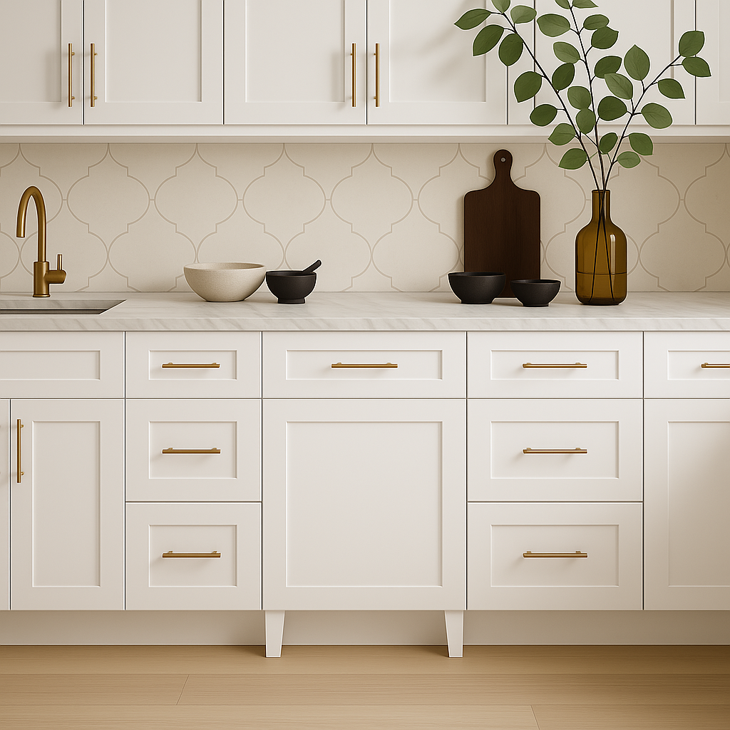 Plywell Ready to Assemble Shaker Base Cabinet with 1 Door and 1 Drawer in White