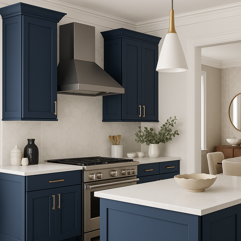 MILL'S PRIDE Valencia Blue Shaker Wall Kitchen Cabinet - 21" W x 12" D x 42" H