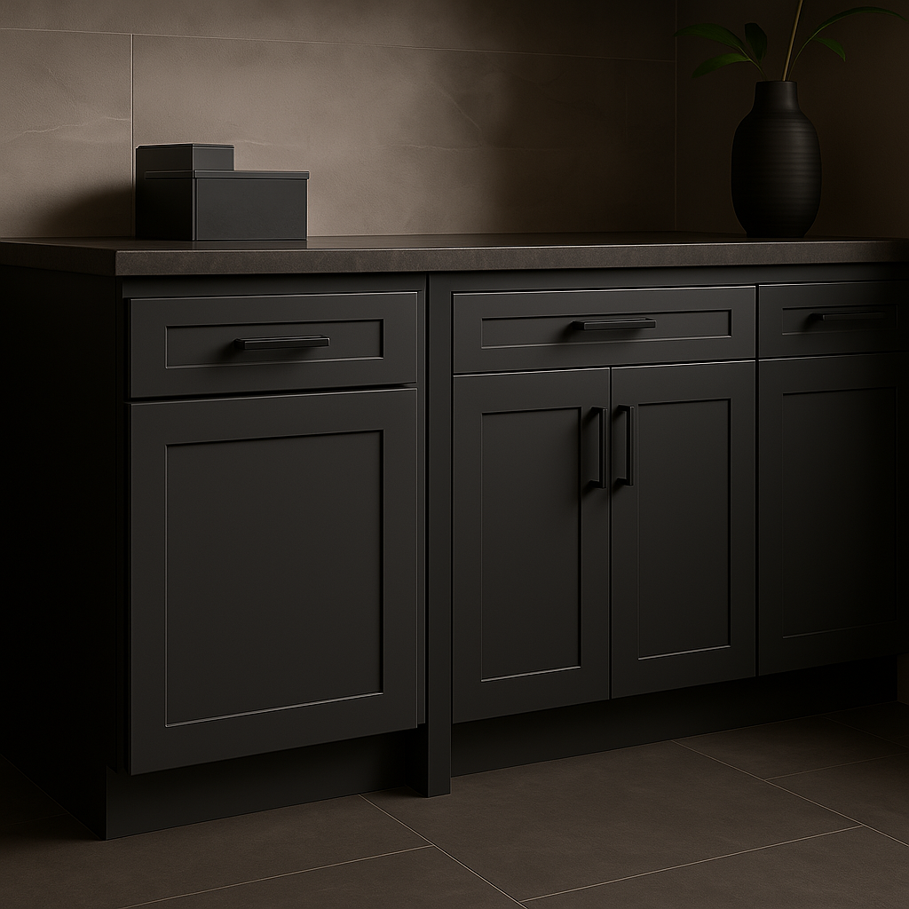 MILL'S PRIDE Richmond Venetian Onyx Plywood Shaker Base Kitchen Cabinet, Soft Close, 21x24x34.5 in