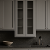 HOMEIBRO Shaker Gray Wall Kitchen Cabinet, 24x12x42 Inches, Ready to Assemble