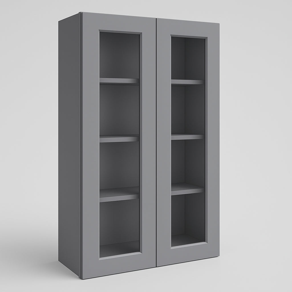 HOMEIBRO Shaker Gray Wall Kitchen Cabinet, 24x12x42 Inches, Ready to Assemble
