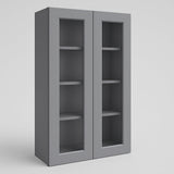 HOMEIBRO Shaker Gray Wall Kitchen Cabinet, 24x12x42 Inches, Ready to Assemble