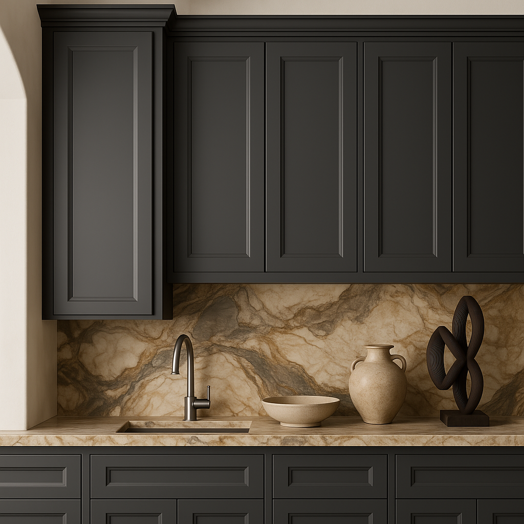 PELHAM & WHITE Keyport Shaker Wall Kitchen Cabinet, Charcoal, 18x12x42