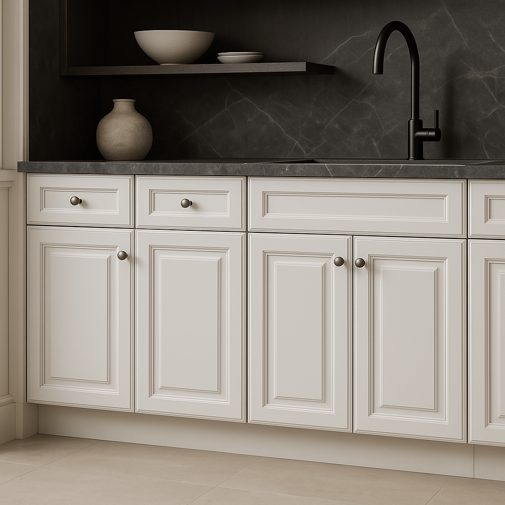 LIFEART CABINETRY Newport Ready to Assemble Base Cabinet with 1-Door and 1-Drawer in Classic White