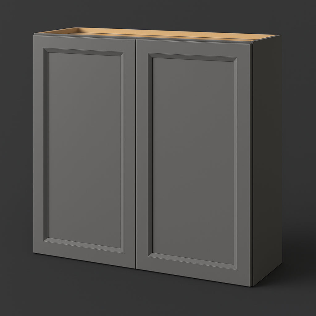 PELHAM & WHITE Keyport Shaker Wall Kitchen Cabinet, Charcoal, 36x12x30 in.