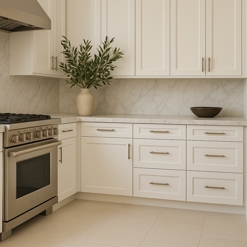 Plywell Ready to Assemble Shaker Base Cabinet with 1 Door and 1 Drawer in White
