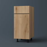 Cambridge Radiance Ready to Assemble Slab Base Kitchen Cabinet, Light Oak