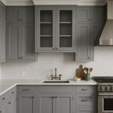 HOMEIBRO Shaker Grey Plywood Wall Cabinet, 30-in W x 12-in D x 36-in H