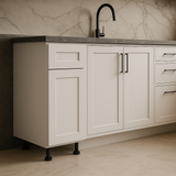 Cambridge Everest White Shaker Base Kitchen Cabinet, Ready to Assemble