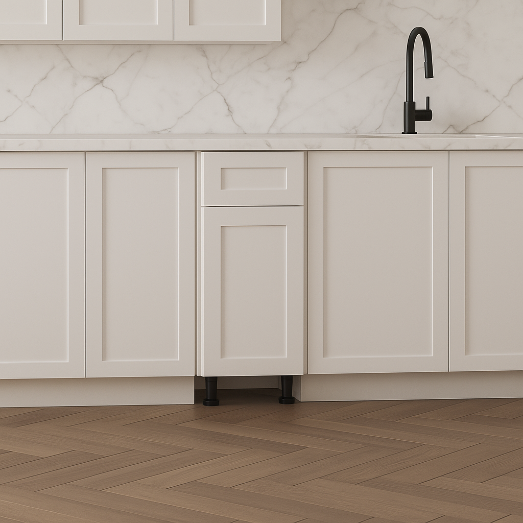 Cambridge Everest White Shaker Base Kitchen Cabinet, Ready to Assemble