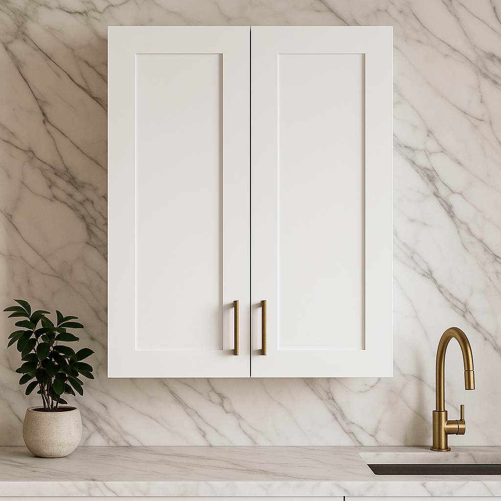 Cambridge Everest Shaker Wall Kitchen Cabinet, 27x12x36, White