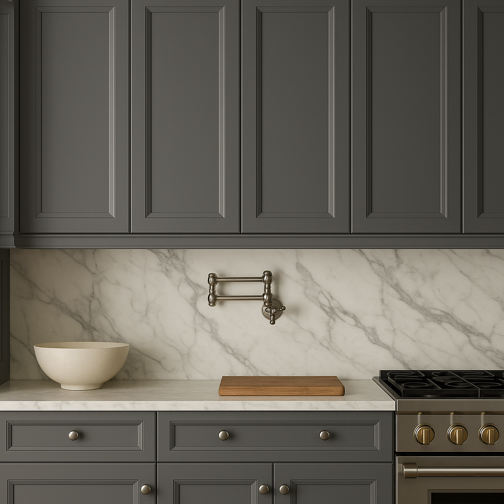 PELHAM & WHITE Keyport Shaker Wall Kitchen Cabinet, Charcoal, 30x12x42 in.