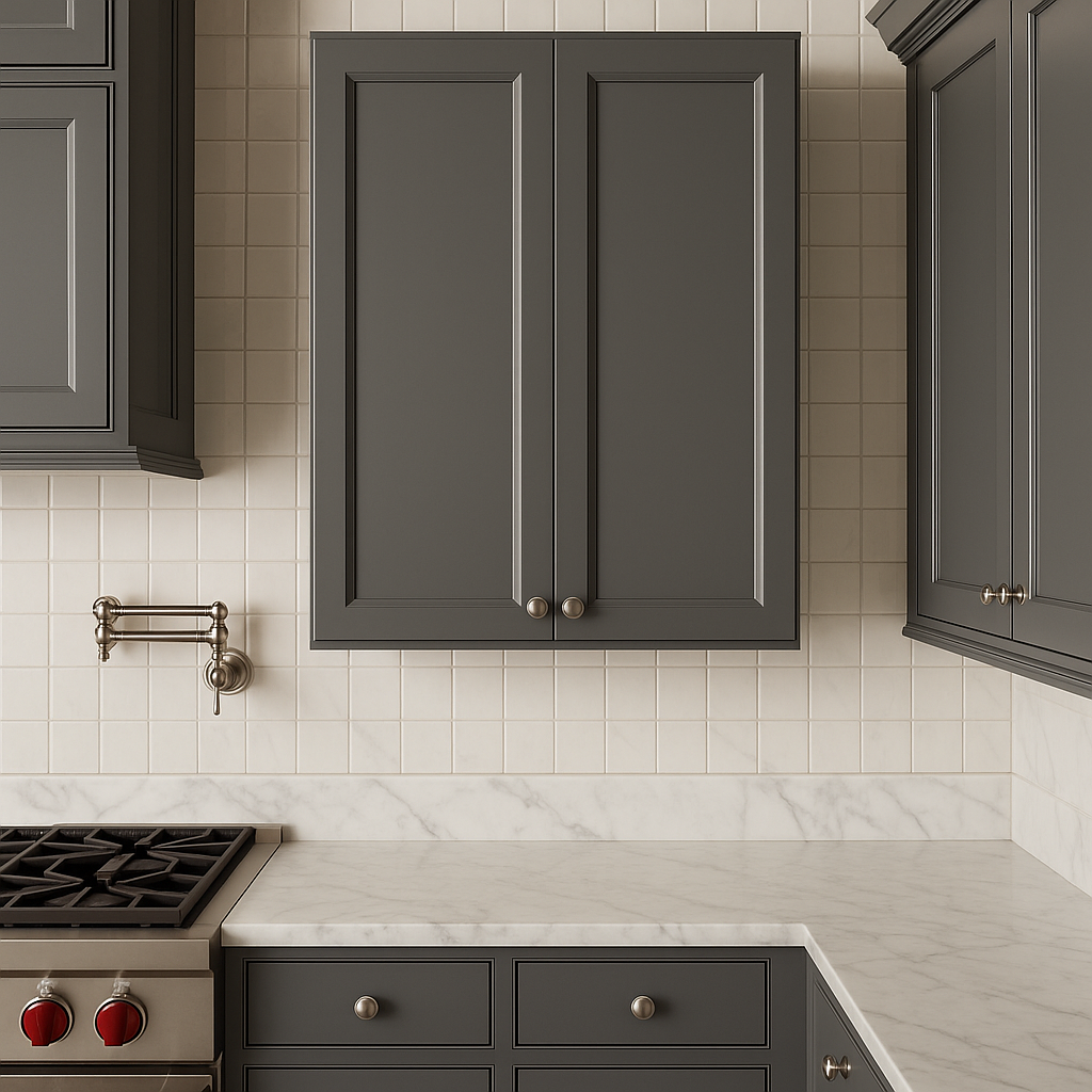 PELHAM & WHITE Keyport Shaker Wall Kitchen Cabinet, Charcoal, 30x12x42 in.