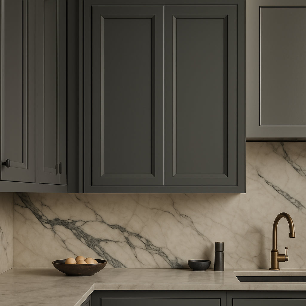 PELHAM & WHITE Keyport Shaker Wall Kitchen Cabinet, Charcoal, 30x12x42 in.