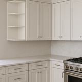 Bremen Cabinetry Shaker Wall End Open Shelf Cabinet in White