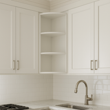 Bremen Cabinetry Shaker Wall End Open Shelf Cabinet in White
