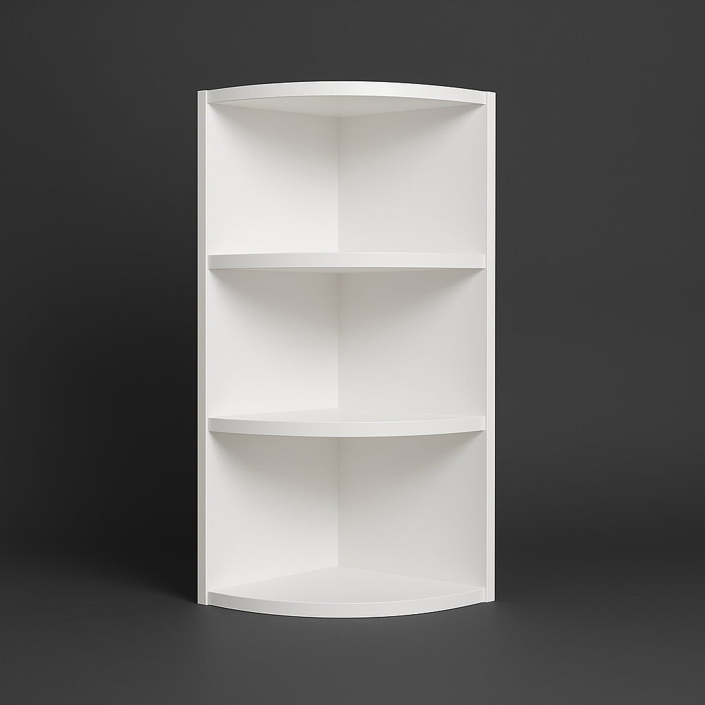 Bremen Cabinetry Shaker Wall End Open Shelf Cabinet in White