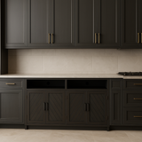 Runesay Gray Brown MDF Kitchen Cabinet Sideboard - 60 in. W x 15.7 in. D x 33.36 in. H