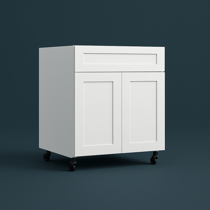 Cambridge Everest 36 in. Shaker Sink Base Kitchen Cabinet in White