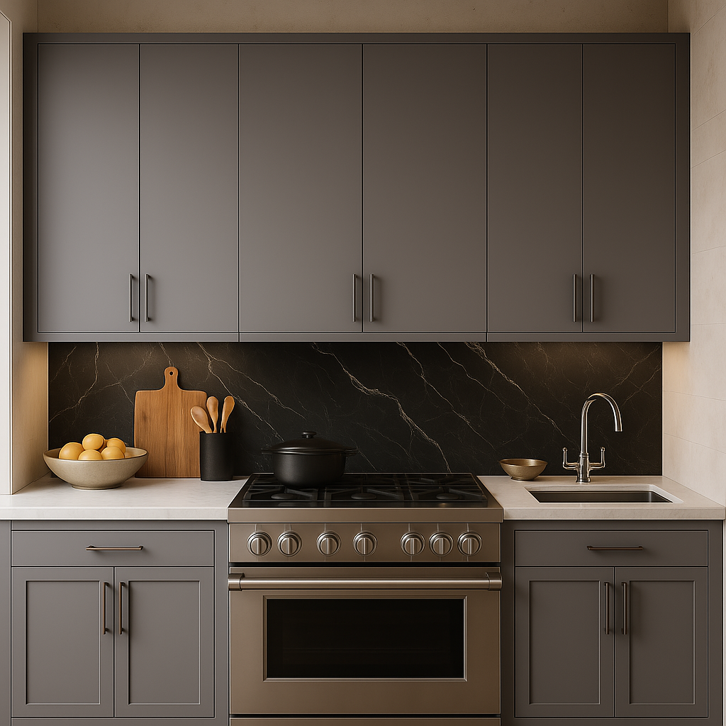Cambridge Radiance Matte Grey Slab Wall Kitchen Cabinet - 36 in. W x 12 in. D x 36 in. H