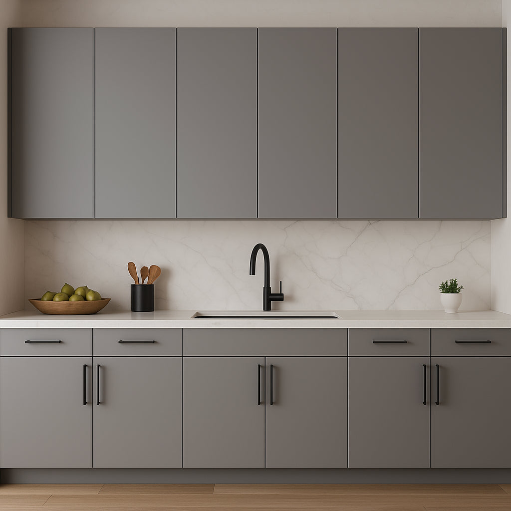 Cambridge Radiance Matte Grey Slab Wall Kitchen Cabinet - 36 in. W x 12 in. D x 36 in. H