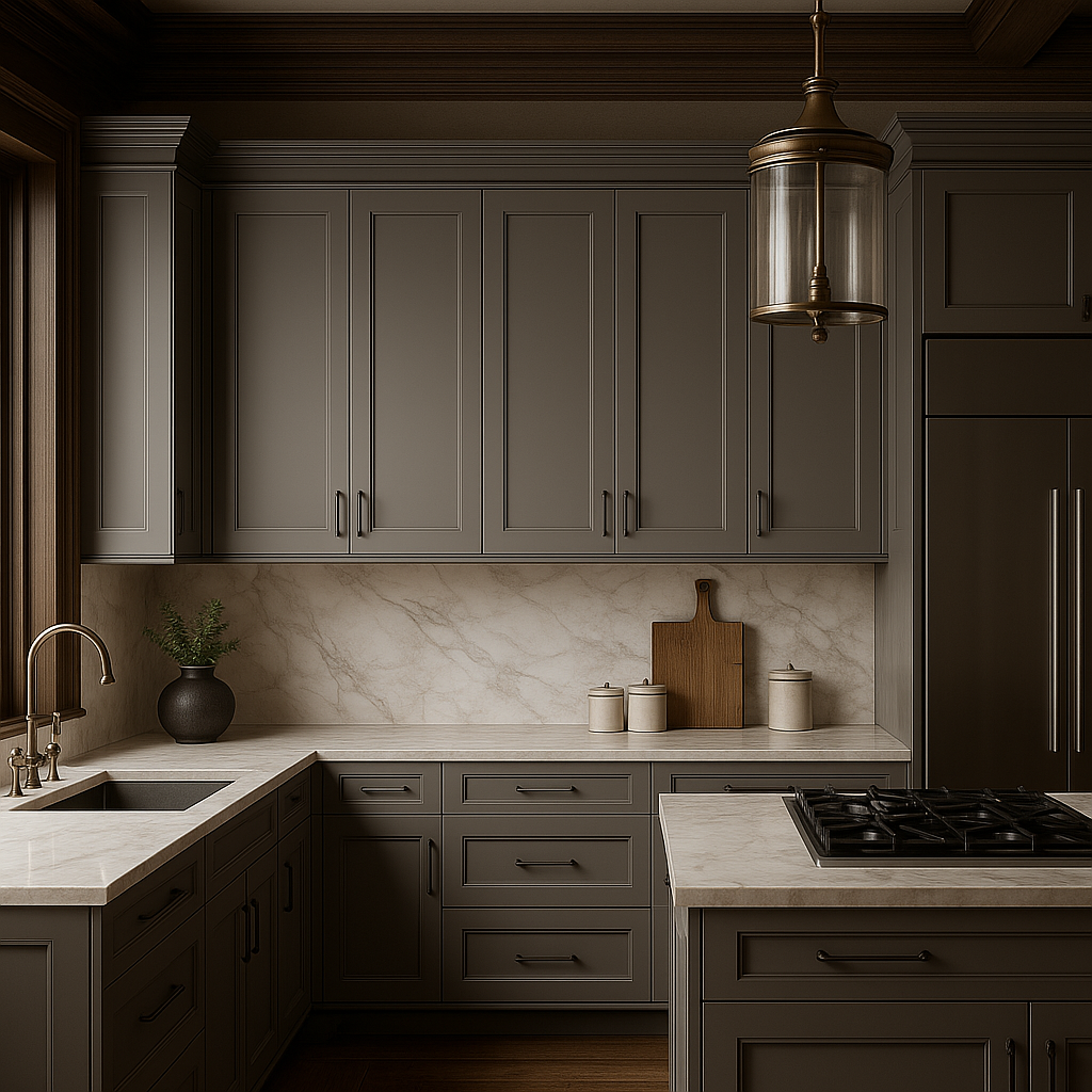 MILL'S PRIDE Richmond Vesuvius Gray Plywood Shaker Wall Kitchen Cabinet - 36x12x30